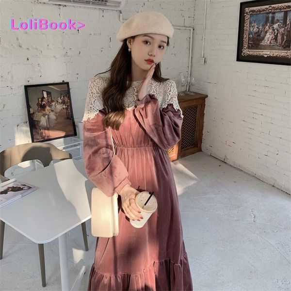 casual dresses lolibook patchwork puff sleeve vintage autumn winter long women lace velvet dress half turtleneck 2021 ins vestidos, Black;gray
casual dresses lolibook patchwork puff sleeve vintage autumn winter long women lace velvet dress half turtleneck 2021 ins vestidos, Black;gray