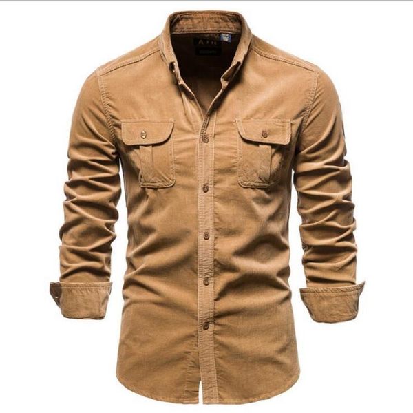 men's casual shirts 2021 shirt corduroy single breasted cotton business social dress fashion solid man clothing, White;black 
men's casual shirts 2021 shirt corduroy single breasted cotton business social dress fashion solid man clothing, White;black