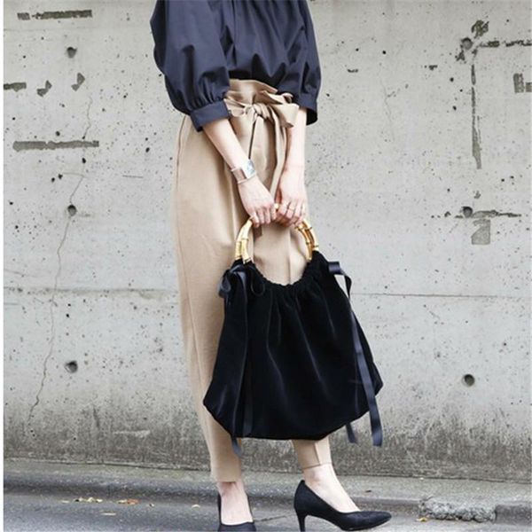 women bags handbag silk ribbon velvet tote bag slub bamboo handles metal luxury vintage black purse shoulder
women bags handbag silk ribbon velvet tote bag slub bamboo handles metal luxury vintage black purse shoulder