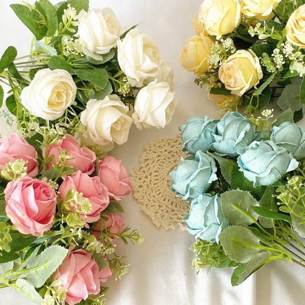 decorative flowers & wreaths 1 bunch multi-color simulation rose flower camellia bridal bouquet party living room decoration silk able 
decorative flowers & wreaths 1 bunch multi-color simulation rose flower camellia bridal bouquet party living room decoration silk able