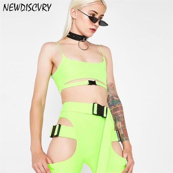 style chic women summer women's fluorescent color hollow bag buckle casual suit tracksuits, Gray
style chic women summer women's fluorescent color hollow bag buckle casual suit tracksuits, Gray