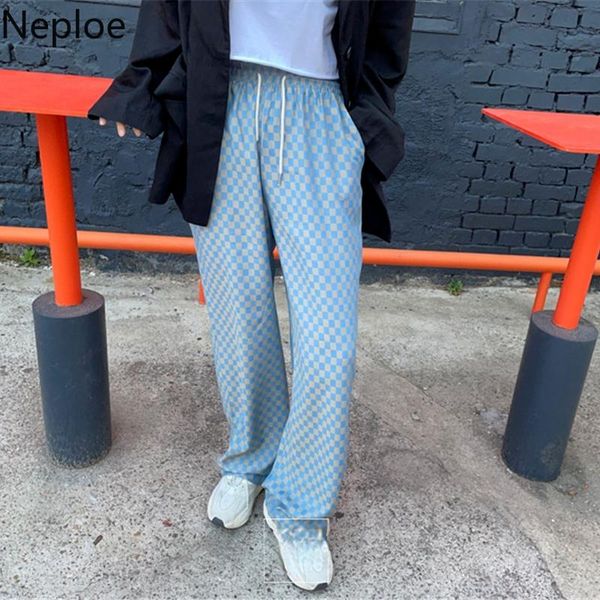 women's pants & capris neploe korean streetwear plaid casual trousers women drawstring elastic waist loose wide leg fashion straight pa, Black;white
women's pants & capris neploe korean streetwear plaid casual trousers women drawstring elastic waist loose wide leg fashion straight pa, Black;white