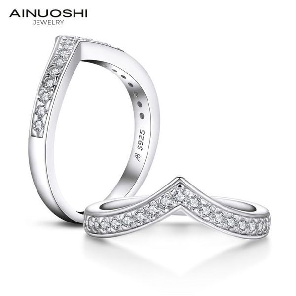 cluster rings ainuoshi 925 sterling silver round cut wedding band for women simulated diamond v-shape design anniversary, Golden;silver
cluster rings ainuoshi 925 sterling silver round cut wedding band for women simulated diamond v-shape design anniversary, Golden;silver