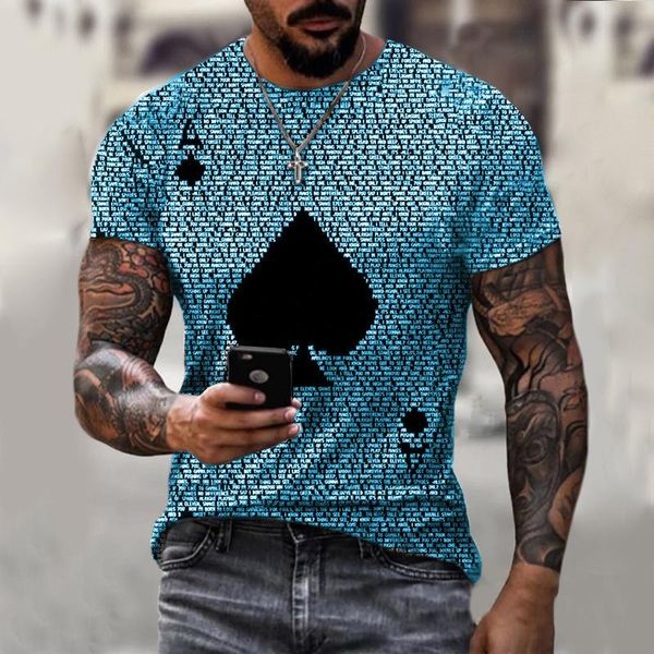 men's t-shirts t-shirt playing cards 3d printing simple style college jesus lo summer and women's high-quality comfortable, White;black 
men's t-shirts t-shirt playing cards 3d printing simple style college jesus lo summer and women's high-quality comfortable, White;black