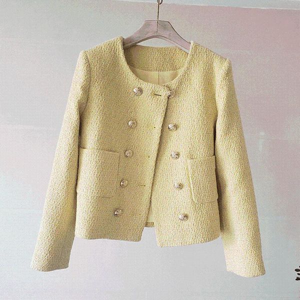 women's jackets 2021 autumn elegant vintage short sleeve cardigan coat women crop korean tweed jacket outerwear chaquetas de mujer, Black;brown
women's jackets 2021 autumn elegant vintage short sleeve cardigan coat women crop korean tweed jacket outerwear chaquetas de mujer, Black;brown