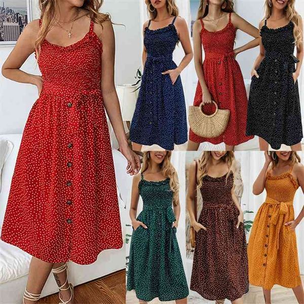 summer sleeveless slip dress women strapless bow button loose bandage pleated polka dot sundress casual backless vestidos, Black;gray
summer sleeveless slip dress women strapless bow button loose bandage pleated polka dot sundress casual backless vestidos, Black;gray