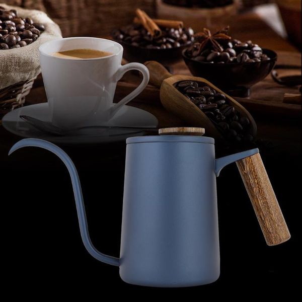 coffee pots drip water bottle 600ml stylish stainless steel handle pot iron long gooseneck fine mouth (blue)
coffee pots drip water bottle 600ml stylish stainless steel handle pot iron long gooseneck fine mouth (blue)