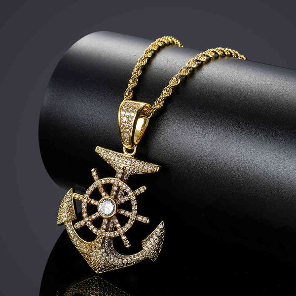necklace star same style hip hop micro inlaid zircon boat anchor pendant chaoren men's, Silver
necklace star same style hip hop micro inlaid zircon boat anchor pendant chaoren men's, Silver