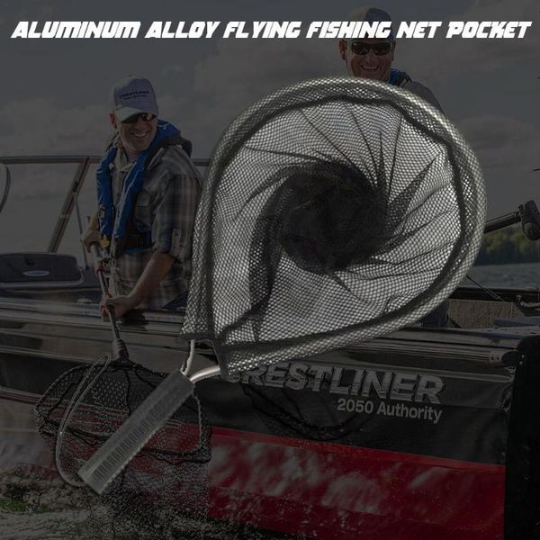 black aluminum alloy nets fishing tackle net portable fish line dip cage folding fishnet durable tools accessories
black aluminum alloy nets fishing tackle net portable fish line dip cage folding fishnet durable tools accessories