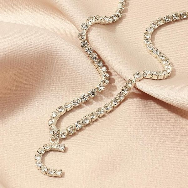 rhinestone letter charm necklace 26 english letters chokers necklaces for women girl birthday wedding gift pendant, Silver
rhinestone letter charm necklace 26 english letters chokers necklaces for women girl birthday wedding gift pendant, Silver
