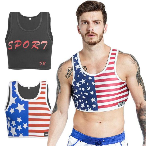 men' tank men vest basic sports muscle guys sleeveless fitness flag gay clubwear stage costume neoprene crop sport, White;black
men' tank men vest basic sports muscle guys sleeveless fitness flag gay clubwear stage costume neoprene crop sport, White;black