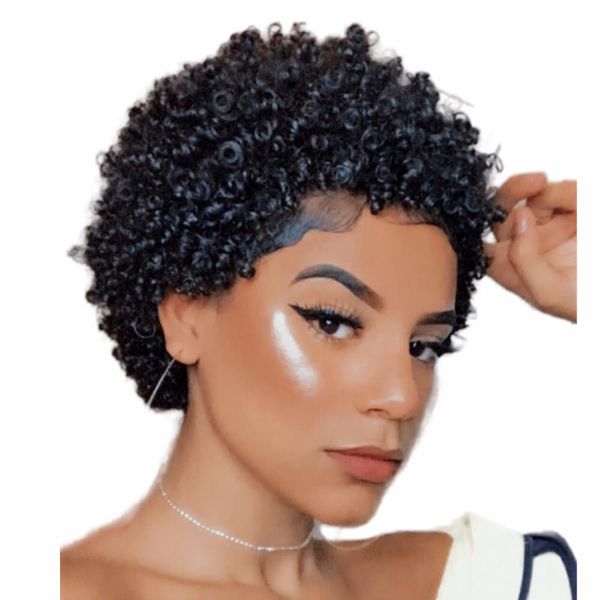 human hair machine made fringe short bob wig thick afro kinky curly wigs for black women, Black;brown
human hair machine made fringe short bob wig thick afro kinky curly wigs for black women, Black;brown