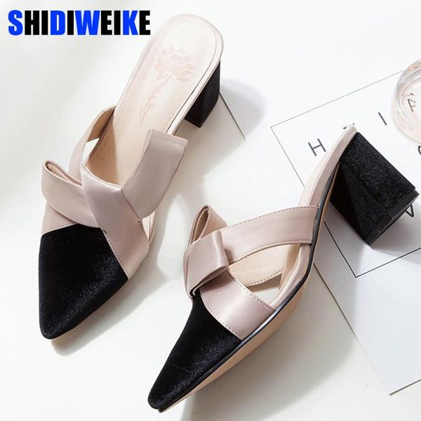 slippers arrival 2021 bowknot women pointed toe high heels ladies fashion shoes zapatos mujer n960, Black
slippers arrival 2021 bowknot women pointed toe high heels ladies fashion shoes zapatos mujer n960, Black
