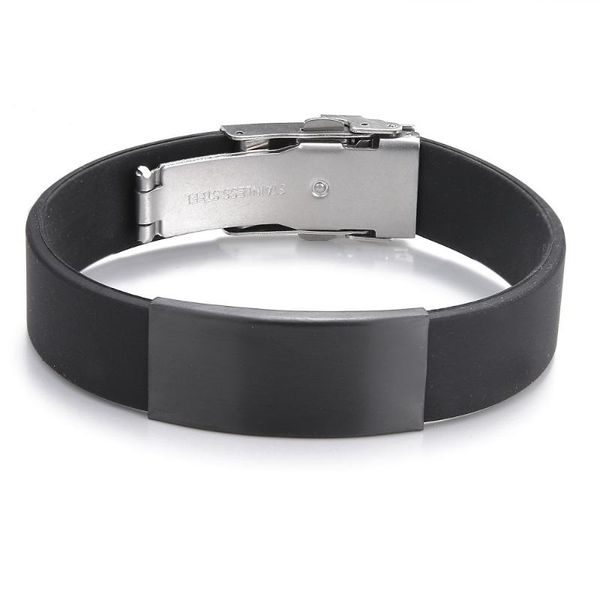 charm bracelets 2021 jewelry stainless steel smooth silicone bracelet vintage titanium rubber cuff for women pulseras mujer, Golden;silver
charm bracelets 2021 jewelry stainless steel smooth silicone bracelet vintage titanium rubber cuff for women pulseras mujer, Golden;silver