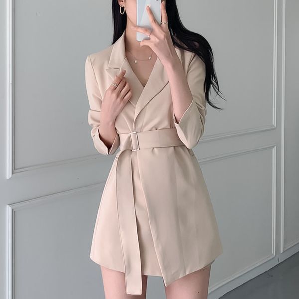 suits autumn korean casual elegant simple blazer women long sleeve sashes waist slim office lady suit coat outwear ds3k, White;black
suits autumn korean casual elegant simple blazer women long sleeve sashes waist slim office lady suit coat outwear ds3k, White;black