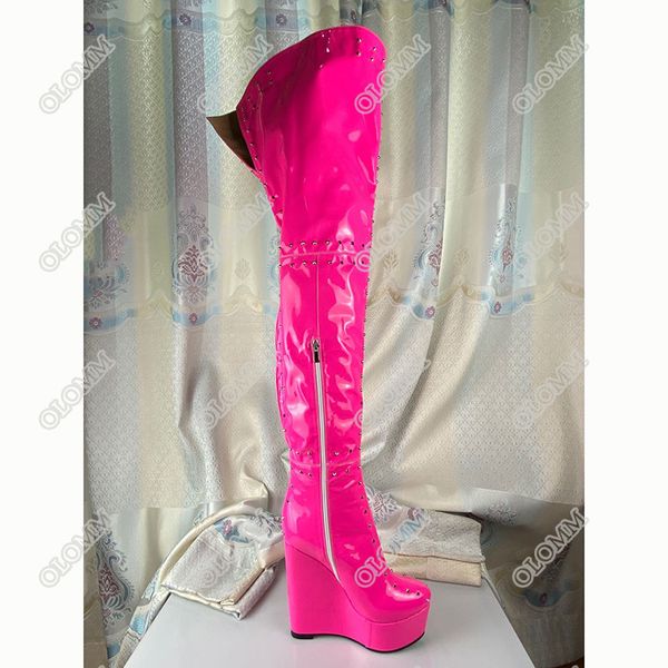 boots ol omm female platform disemboweled thigh high heels boots with round toe fuchsia women's club shoes plus i size 5-20 fhb0, Black
boots ol omm female platform disemboweled thigh high heels boots with round toe fuchsia women's club shoes plus i size 5-20 fhb0, Black