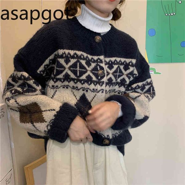 asapgot autumn korean chic vintage christmas sweater loose wild full batwing sleeve cardigan women knitted sweaters casual 210429, White
asapgot autumn korean chic vintage christmas sweater loose wild full batwing sleeve cardigan women knitted sweaters casual 210429, White