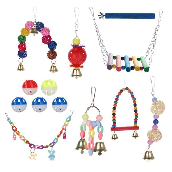 other bird supplies 12pcs combination parrot toy set articles bite toys parakeet interesting swing ball bell standing training
other bird supplies 12pcs combination parrot toy set articles bite toys parakeet interesting swing ball bell standing training