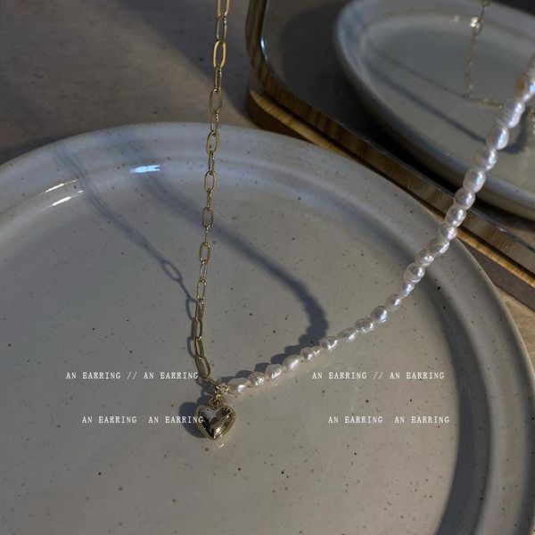 pendant necklaces gold plating titanium steel love heart necklace temperament pearl clavicle chain choker for women wedding gift, Silver
pendant necklaces gold plating titanium steel love heart necklace temperament pearl clavicle chain choker for women wedding gift, Silver