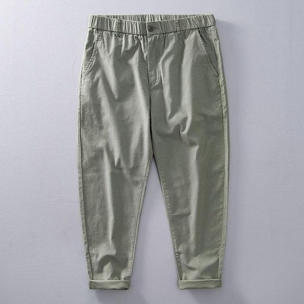 men trendy casual cargo pants summer cotton loose retro youth solid color simple zipper elastic waist nine point trousers men's, Black
men trendy casual cargo pants summer cotton loose retro youth solid color simple zipper elastic waist nine point trousers men's, Black