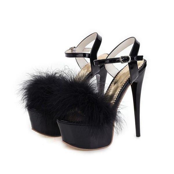 sandals size 31-48 fish mouth ultra high heel (16cm) feather decorative banquet shoes for women d-3, Black
sandals size 31-48 fish mouth ultra high heel (16cm) feather decorative banquet shoes for women d-3, Black