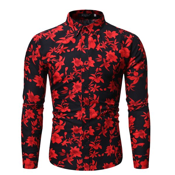 mens black red floral print shirts autumn slim fit long sleeve dress shirt men casual hawaiian camisas hombre xxl, White;black
mens black red floral print shirts autumn slim fit long sleeve dress shirt men casual hawaiian camisas hombre xxl, White;black