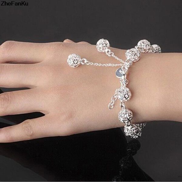 charm bracelets simple summer style silver plated link chain bracelet exquisite hollowed thread ball female jewelry, Golden;silver
charm bracelets simple summer style silver plated link chain bracelet exquisite hollowed thread ball female jewelry, Golden;silver