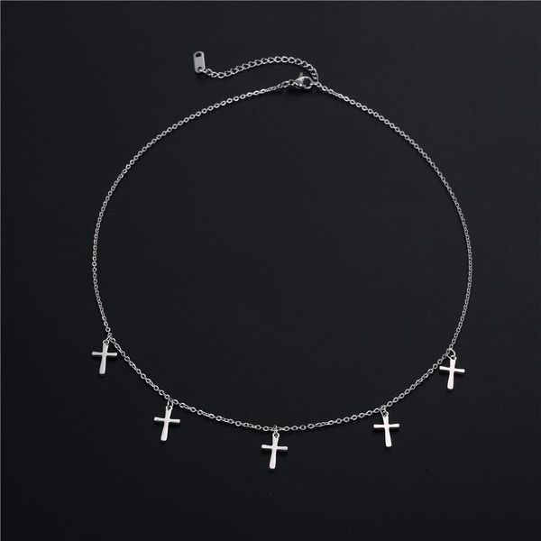 pendant necklaces punk stainless steel multiple jesus cross necklace personality clavicle chain for women christmas gift, Silver
pendant necklaces punk stainless steel multiple jesus cross necklace personality clavicle chain for women christmas gift, Silver