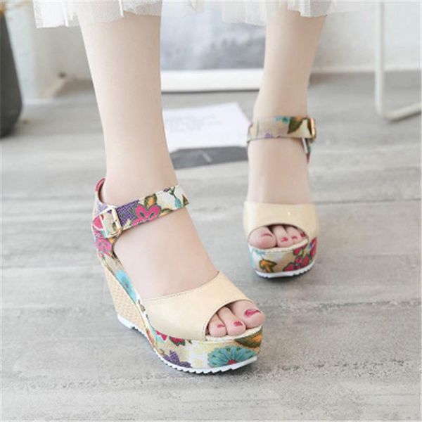 fashion summer high heel female sandals women's 2021 wedges fish mouth flower leisure shoes, Black
fashion summer high heel female sandals women's 2021 wedges fish mouth flower leisure shoes, Black