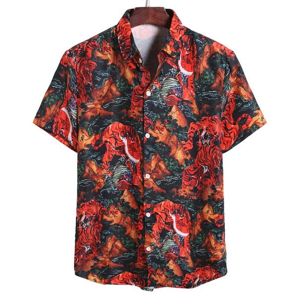 men's casual shirts fashionable men's shirt sleeve tiger print flower hawaiian style slim, White;black
men's casual shirts fashionable men's shirt sleeve tiger print flower hawaiian style slim, White;black