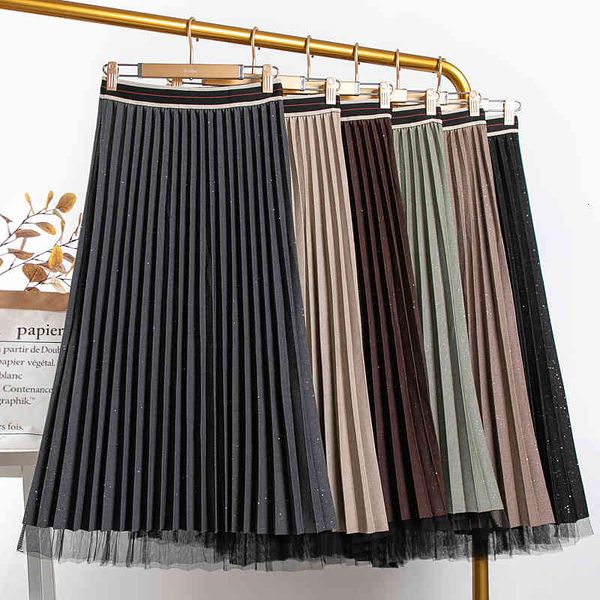 skirts autumn winter both-side wear patchwork thick blend metallic long tulle skirts khaki gray coffee, Black
skirts autumn winter both-side wear patchwork thick blend metallic long tulle skirts khaki gray coffee, Black