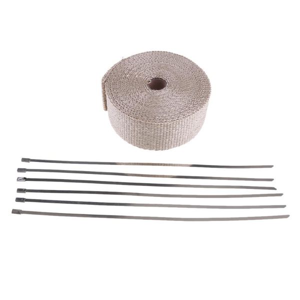 motorcycle exhaust system 10m header pipe wrap diy insulation shield tape 
motorcycle exhaust system 10m header pipe wrap diy insulation shield tape