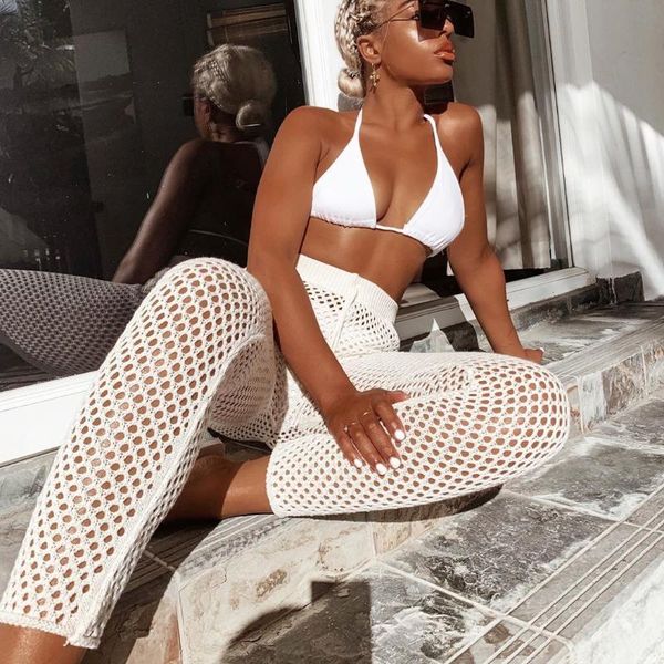 women's pants & capris women crochet knitted solid hollow out bandage elastic straight casual trouser holiday beach wide leg trousers, Black;white
women's pants & capris women crochet knitted solid hollow out bandage elastic straight casual trouser holiday beach wide leg trousers, Black;white