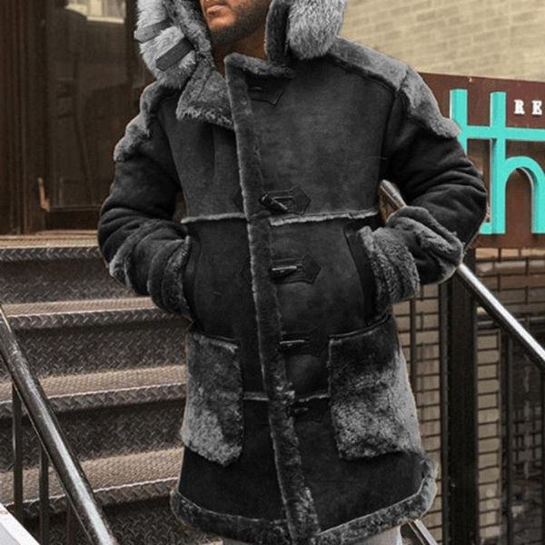 men's wool & blends 2021 autumn winter woolen coat hooded solid color men plus velvet thicken warm long sleeve fashion casual western s, Black
men's wool & blends 2021 autumn winter woolen coat hooded solid color men plus velvet thicken warm long sleeve fashion casual western s, Black