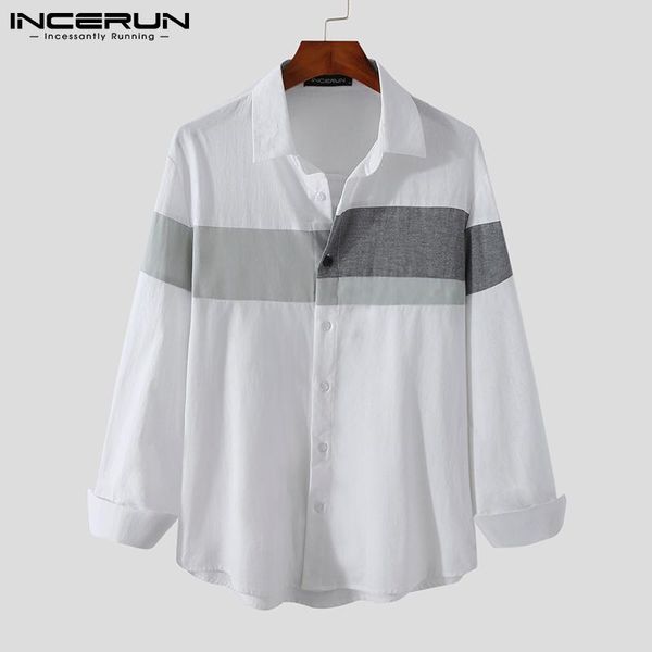 men's casual shirts 2021 men shirt cotton patchwork harajuku lapel streetwear long sleeve button leisure camisas clothing s-5xl incerun, White;black
men's casual shirts 2021 men shirt cotton patchwork harajuku lapel streetwear long sleeve button leisure camisas clothing s-5xl incerun, White;black