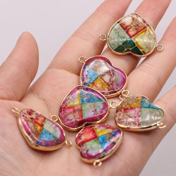 charms natural semi-precious stone pendant gilded edge heart connector emperor 35x42mm for jewelry making necklaces gift, Bronze;silver
charms natural semi-precious stone pendant gilded edge heart connector emperor 35x42mm for jewelry making necklaces gift, Bronze;silver