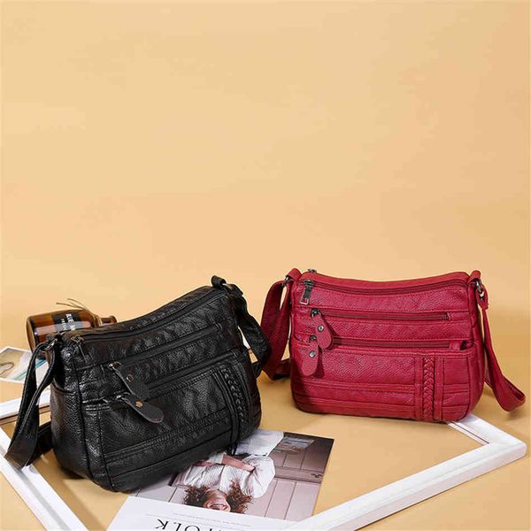 ladies multi-pocket messenger bag soft pu leather shoulder casual crossbody bags for women bolsa feminina lj210203
ladies multi-pocket messenger bag soft pu leather shoulder casual crossbody bags for women bolsa feminina lj210203