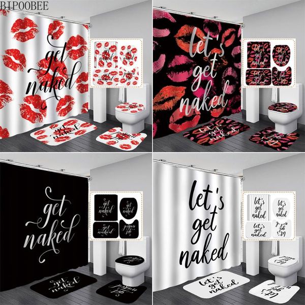 red lip get naked bathroom curtain durable fabric shower set bath mats rugs for home decor toilet cover non-slip mat curtains
red lip get naked bathroom curtain durable fabric shower set bath mats rugs for home decor toilet cover non-slip mat curtains
