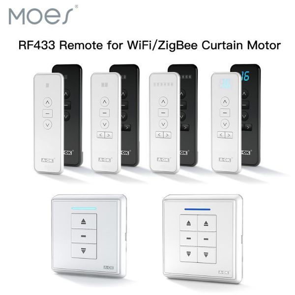 smart home control rf433 remote emitter for controlling wifi zigbee curtain motor hand-held wall-mounted transmitter multiple channels optio
smart home control rf433 remote emitter for controlling wifi zigbee curtain motor hand-held wall-mounted transmitter multiple channels optio