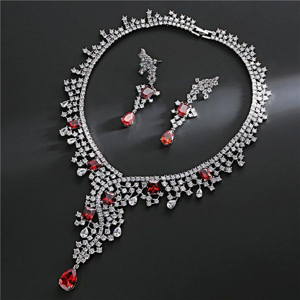 earrings & necklace wah mei jewelry couple set dress accessories sets wedding bridal brilliant luxury style, Silver
earrings & necklace wah mei jewelry couple set dress accessories sets wedding bridal brilliant luxury style, Silver