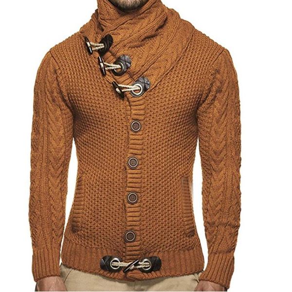 men's sweaters mens turtleneck sweater male cattle horn buckle clothing long sleeve cardigan man, White;black
men's sweaters mens turtleneck sweater male cattle horn buckle clothing long sleeve cardigan man, White;black