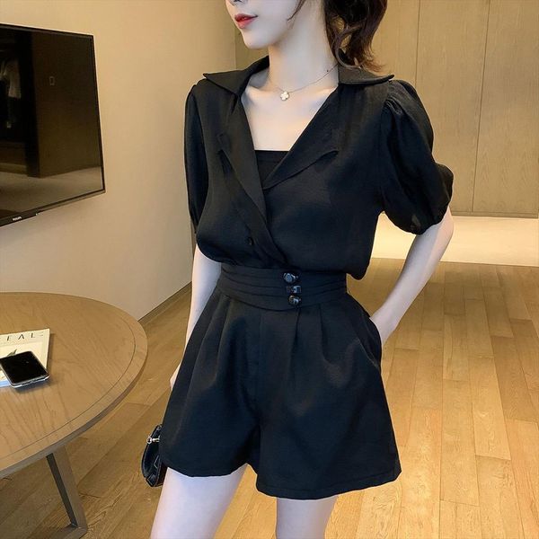 summer clothes v neck womens tracksuits chiffon sashes long blouse loose leisure lady a word short pant suit two piece, Gray
summer clothes v neck womens tracksuits chiffon sashes long blouse loose leisure lady a word short pant suit two piece, Gray