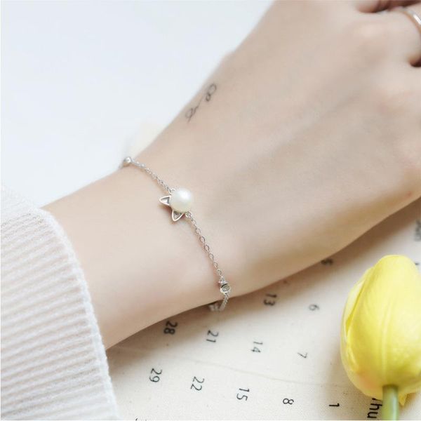 link, chain pearl cat ears bracelet for women adjustable charm korean fashion trendy femme jewelry boyulige, Black
link, chain pearl cat ears bracelet for women adjustable charm korean fashion trendy femme jewelry boyulige, Black