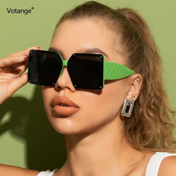 sunglasses 2021 oversized women men square large green frame luxury sun glasses fashion uv400 goggles shades shooting e162, White;black
sunglasses 2021 oversized women men square large green frame luxury sun glasses fashion uv400 goggles shades shooting e162, White;black