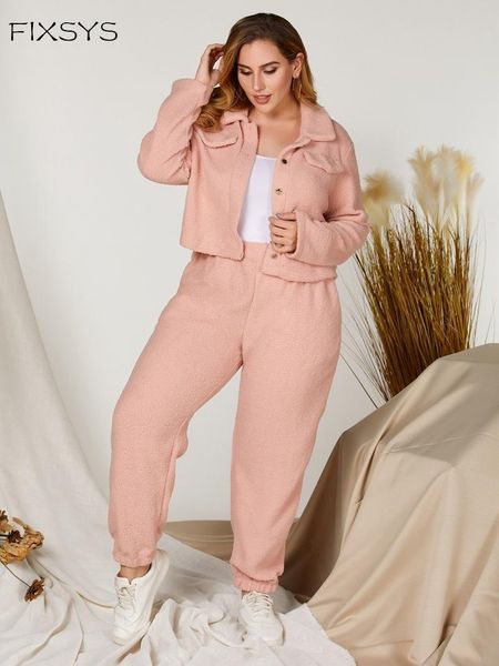 women's tracksuits winter lamb wool two piece set elegant grain cashmere long sleeve turn down collar jackets + pants tracksuit women c, Gray
women's tracksuits winter lamb wool two piece set elegant grain cashmere long sleeve turn down collar jackets + pants tracksuit women c, Gray
