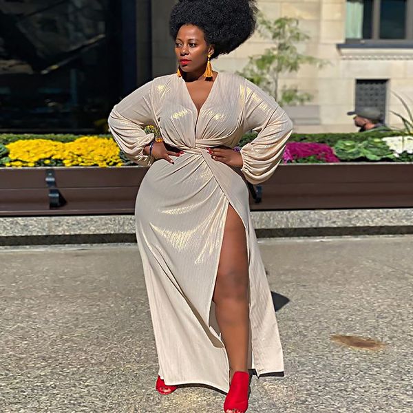 jumpsuits,rompers beautiful trend big size 2021 large women's deep v-neck lantern sleeve dress with split hem
jumpsuits,rompers beautiful trend big size 2021 large women's deep v-neck lantern sleeve dress with split hem