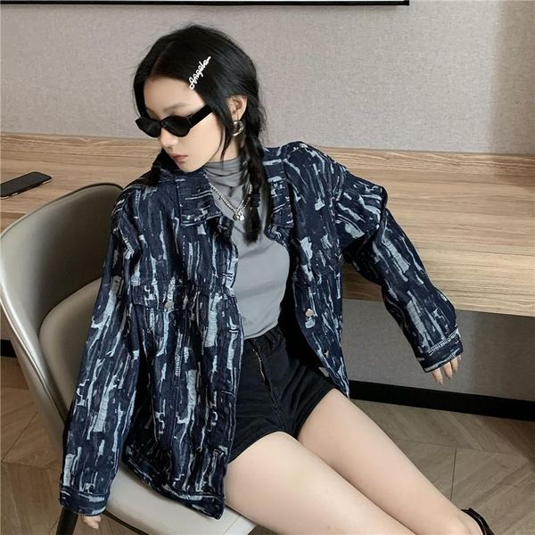 spring style distressed hole printing loose large size casual slim retro denim long-sleeved jacket women's clothing jackets, Black;brown
spring style distressed hole printing loose large size casual slim retro denim long-sleeved jacket women's clothing jackets, Black;brown