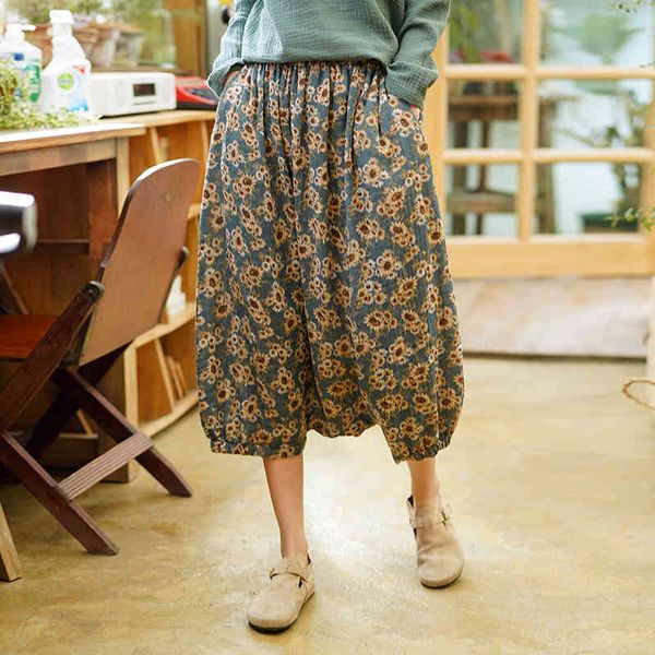 johnature women high waist harem pants print floral cotton trouser spring elastic waist loose vintage casual pants 210521, Black;white
johnature women high waist harem pants print floral cotton trouser spring elastic waist loose vintage casual pants 210521, Black;white