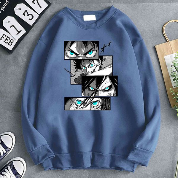 men's attack on titan hoodie, casual sweater, animation eye print, round neck street cloth, harajuku retro style, Black
men's attack on titan hoodie, casual sweater, animation eye print, round neck street cloth, harajuku retro style, Black