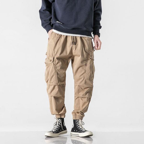men's pants men spring autumn fashion solid color long male casual loose trousers multi-pocket streetwear w545, Black
men's pants men spring autumn fashion solid color long male casual loose trousers multi-pocket streetwear w545, Black